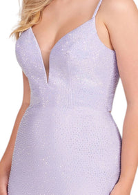 Ellie Wilde - Sleeveless V-neck Evening Gown