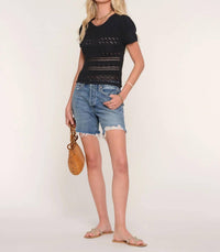 Heartloom - Rye Pointelle Slim Top