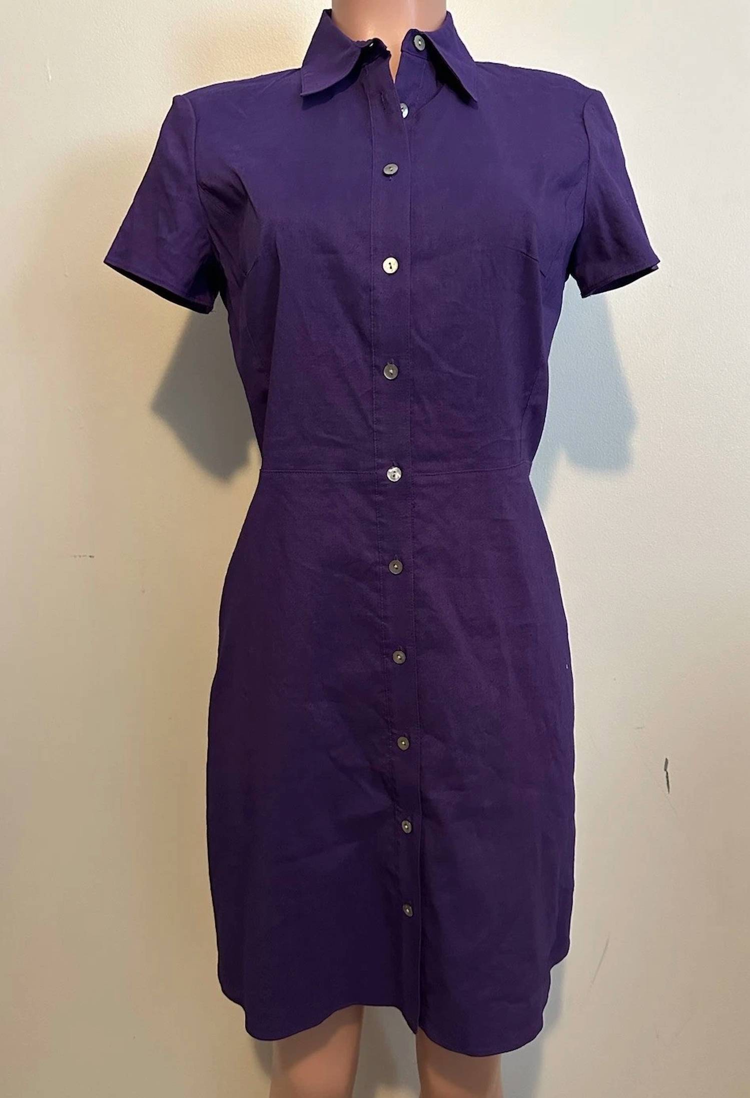 Theory - Short Sleeve Button-down Dress