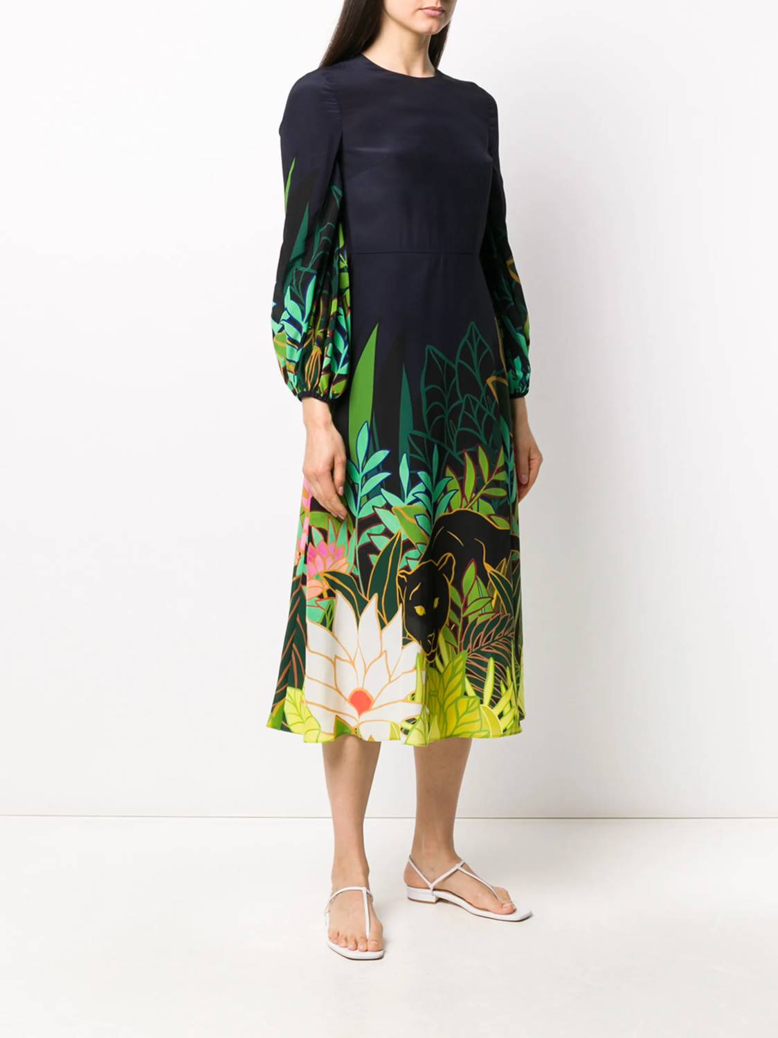 Valentino - Panther In The Jungle Midi Dress