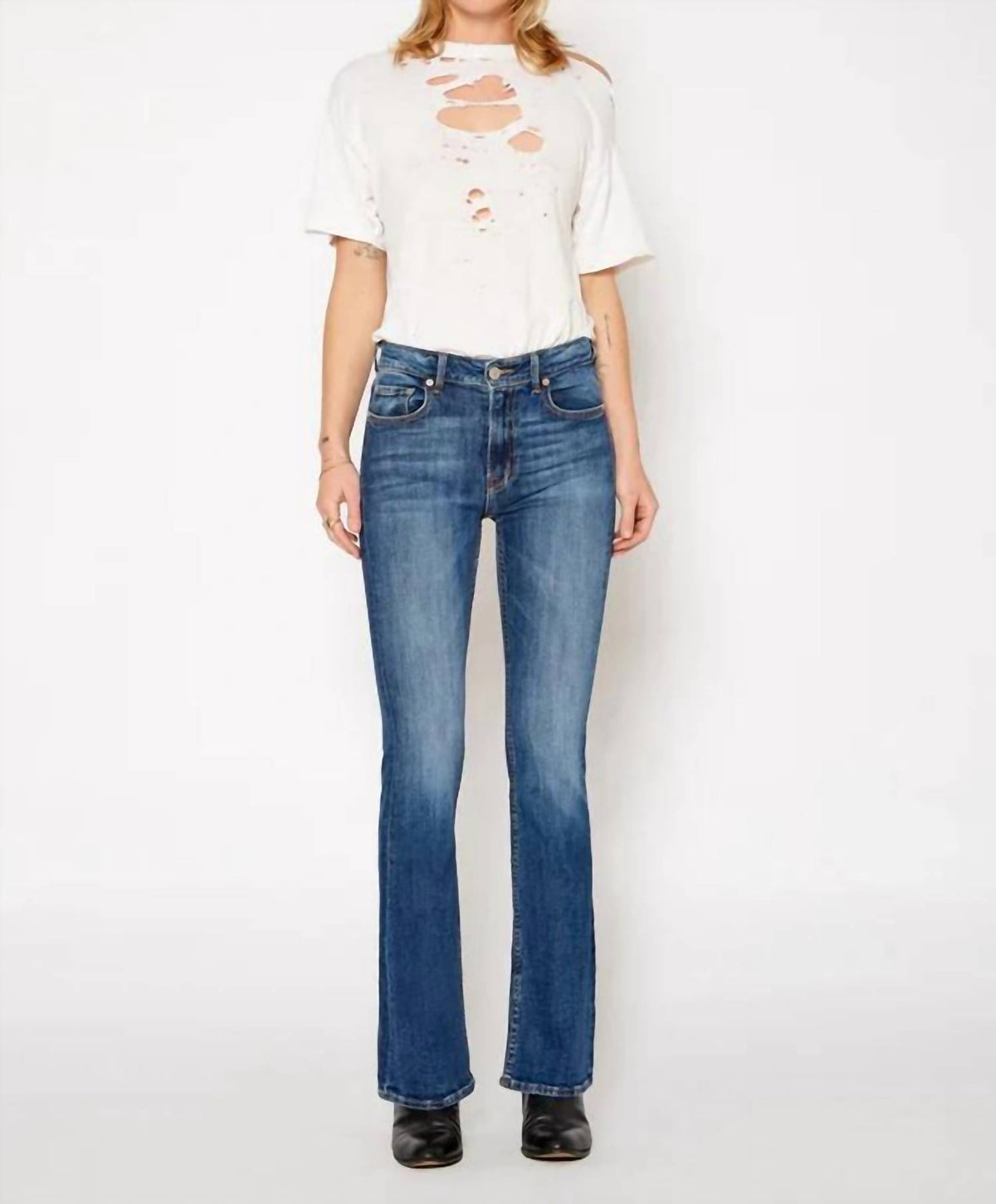 Noend - Grace Mid Rise Flare Jean