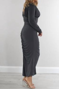 Carla Ruiz - VNeck Ruched Dress