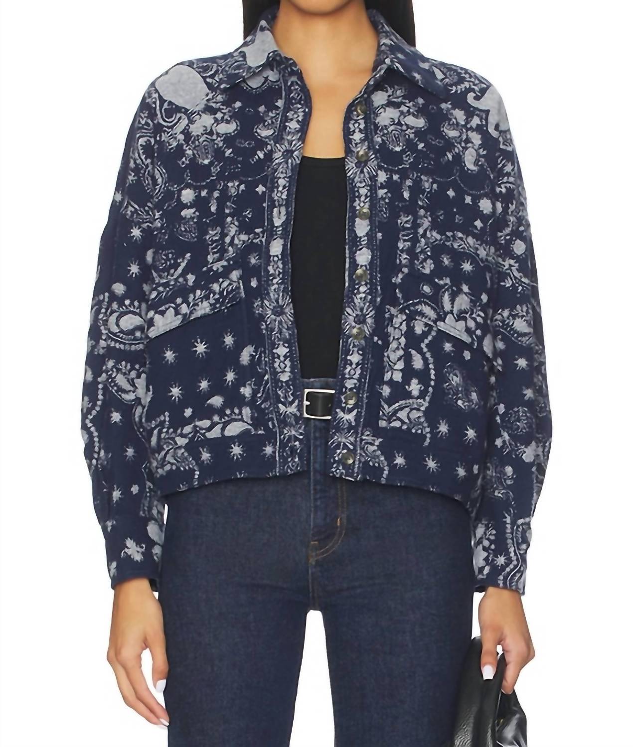 Free People - Bandana Jacquard Shirt Jacket