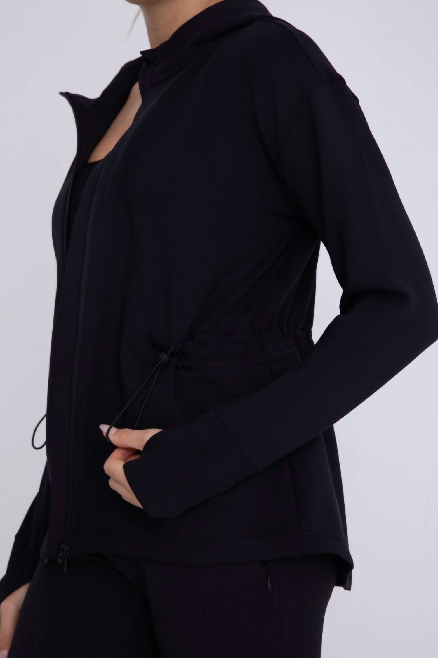 Mono B - Ribbed Hooded Jacket