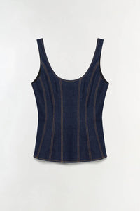 Simkhai - Lachlan Denim Bustier Top