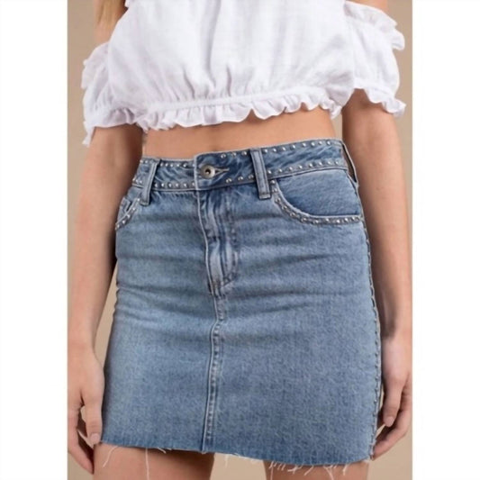 Pistola - Skye Studded Denim Mini Skirt