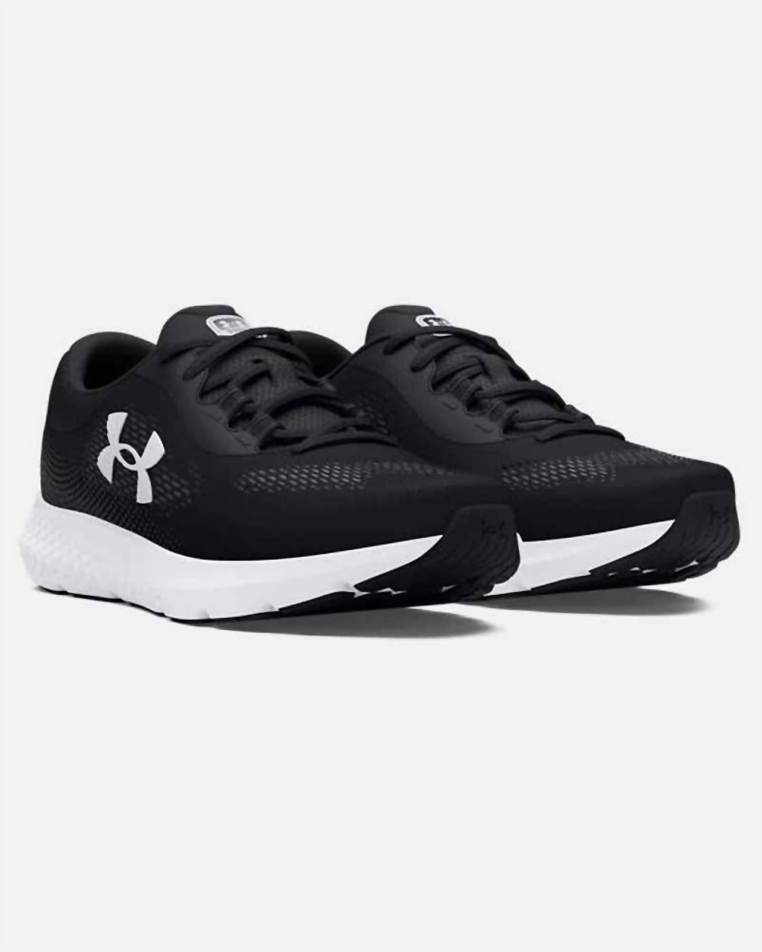 UNDER ARMOUR Men's Charged Rogue 4 Shoes in black white - men's shoe