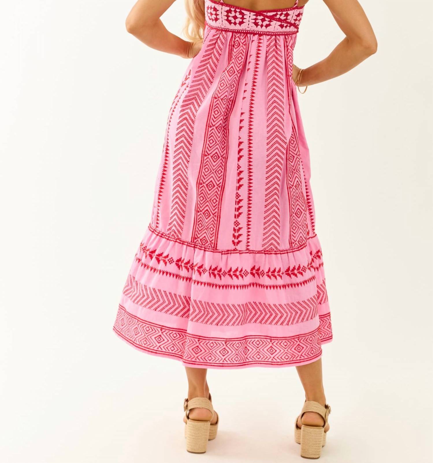 Sundayup - Diaz Crochet Contrast Cover-up Dress