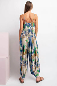 Ee:Some - Women's Tie Dye Sleeveless Jumpsuit