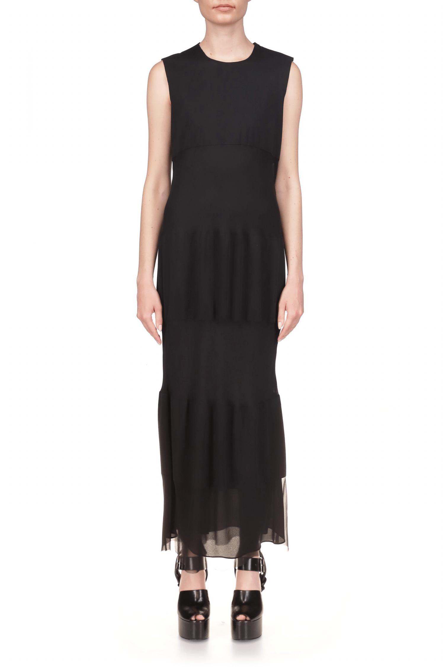 Marina Moscone - Bonded Jersey Sheath Maxi Dress