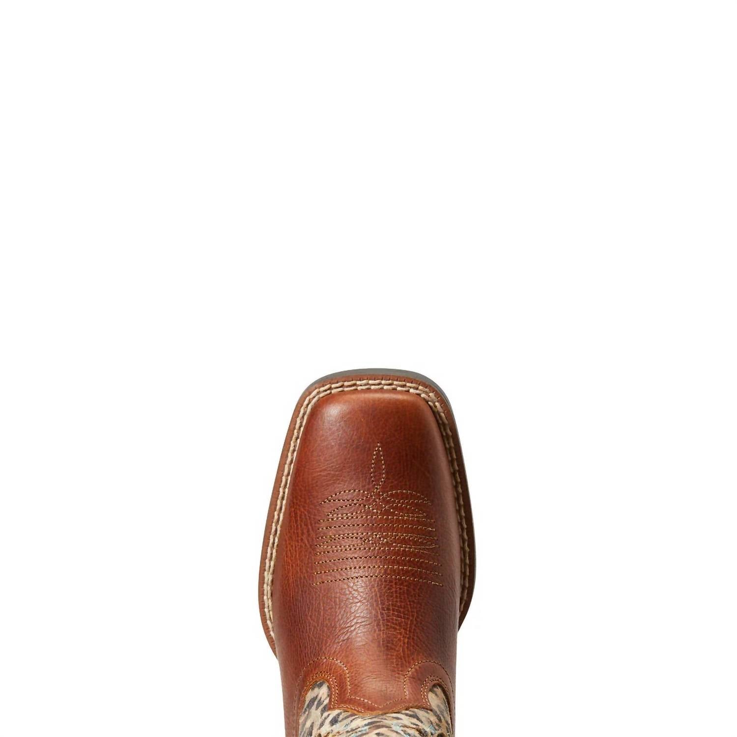 ARIAT Girls Koel Venttek Boot in spiced cider metallic leopard - kids' boots - detail view