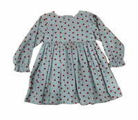 Petit Bateau - Girls Corduroy Apple Print Dress
