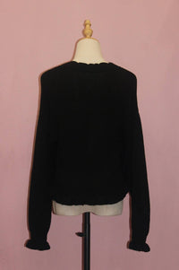 Aaron & Amber - Flower Ruffle Cardigan