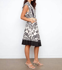 Charlie B - Women's Printed Linen Cotton Dress