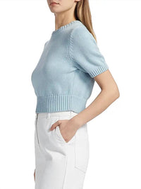 TOCCIN Elsie Sweater in light blue - women's sweater - detail view