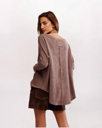 Free People - Women's Latte Blues Thermal Shirt