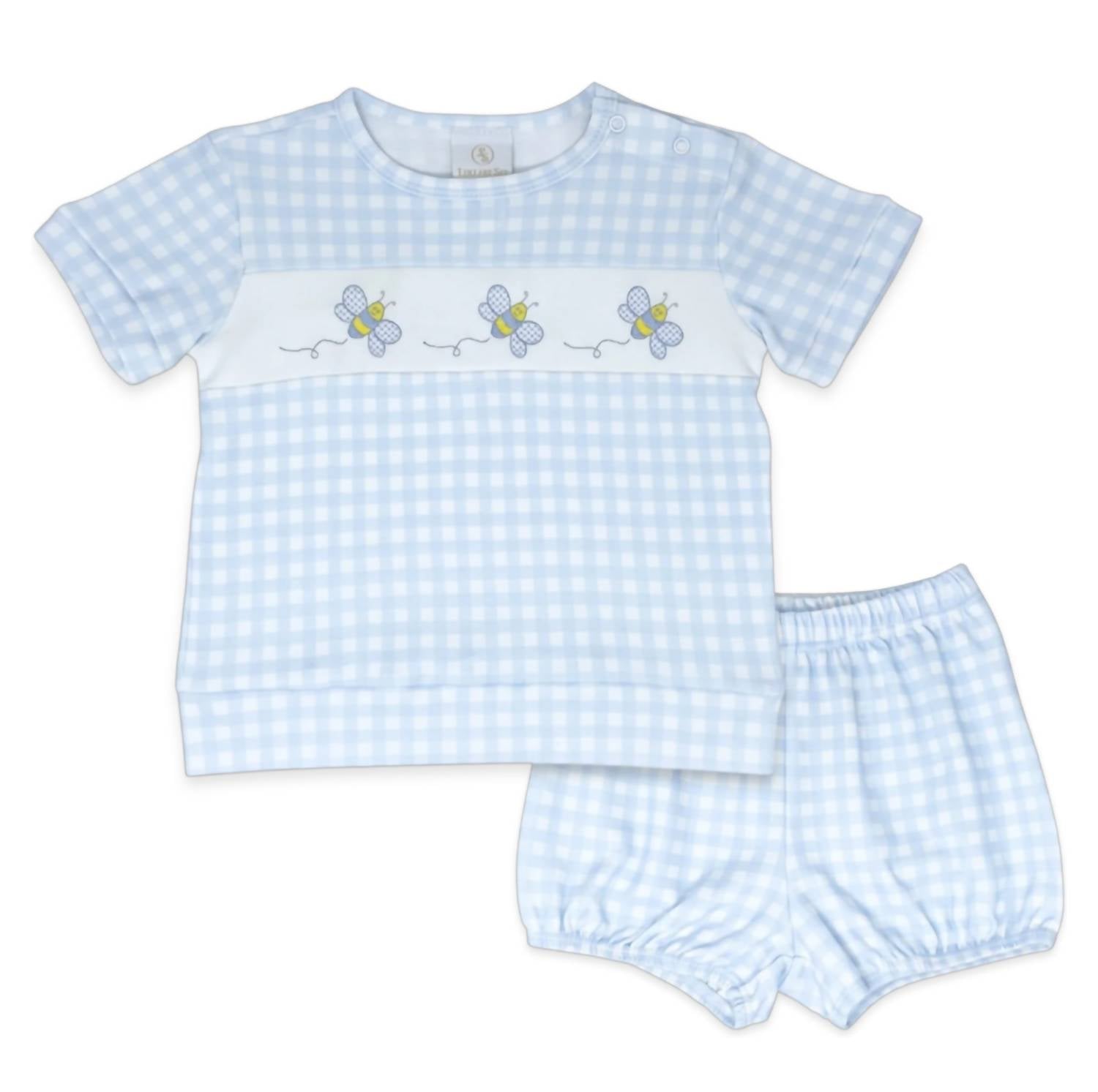 Lullaby Set Kids Bayou Bloomer Set in blue honeycomb - item
