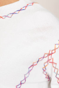 1 The Woman - Cute Color Block Stitching Sweater