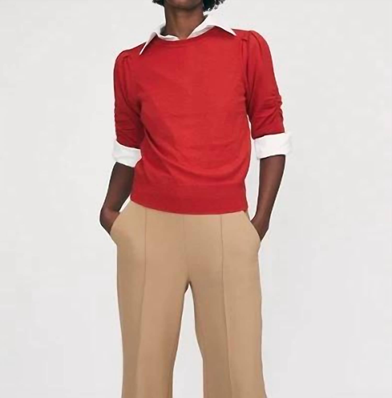 Iris Setlakwe - Merino Blend Sweater With Ruched Sleeve