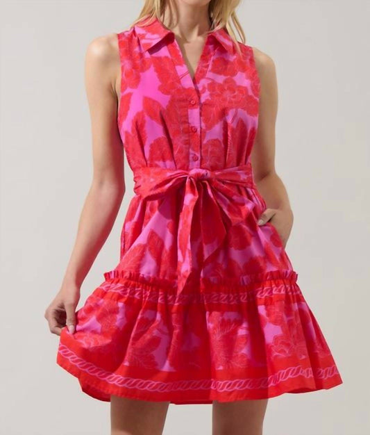 Sugarlips - Rency Floral Zady Sleeveless Mini Dress