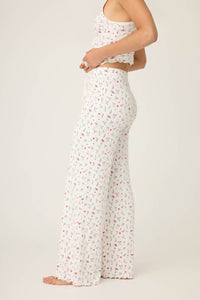 Pj Salvage - La Rose Ditsy Floral Print Open Leg Pants