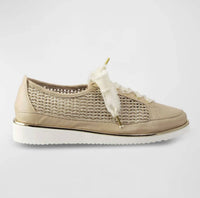 Ron White - Women's Novalee Raffia Wedge Sneaker