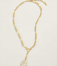 spartina 449 Women's Orla Round Necklace in gold - women's jewelry - detail view