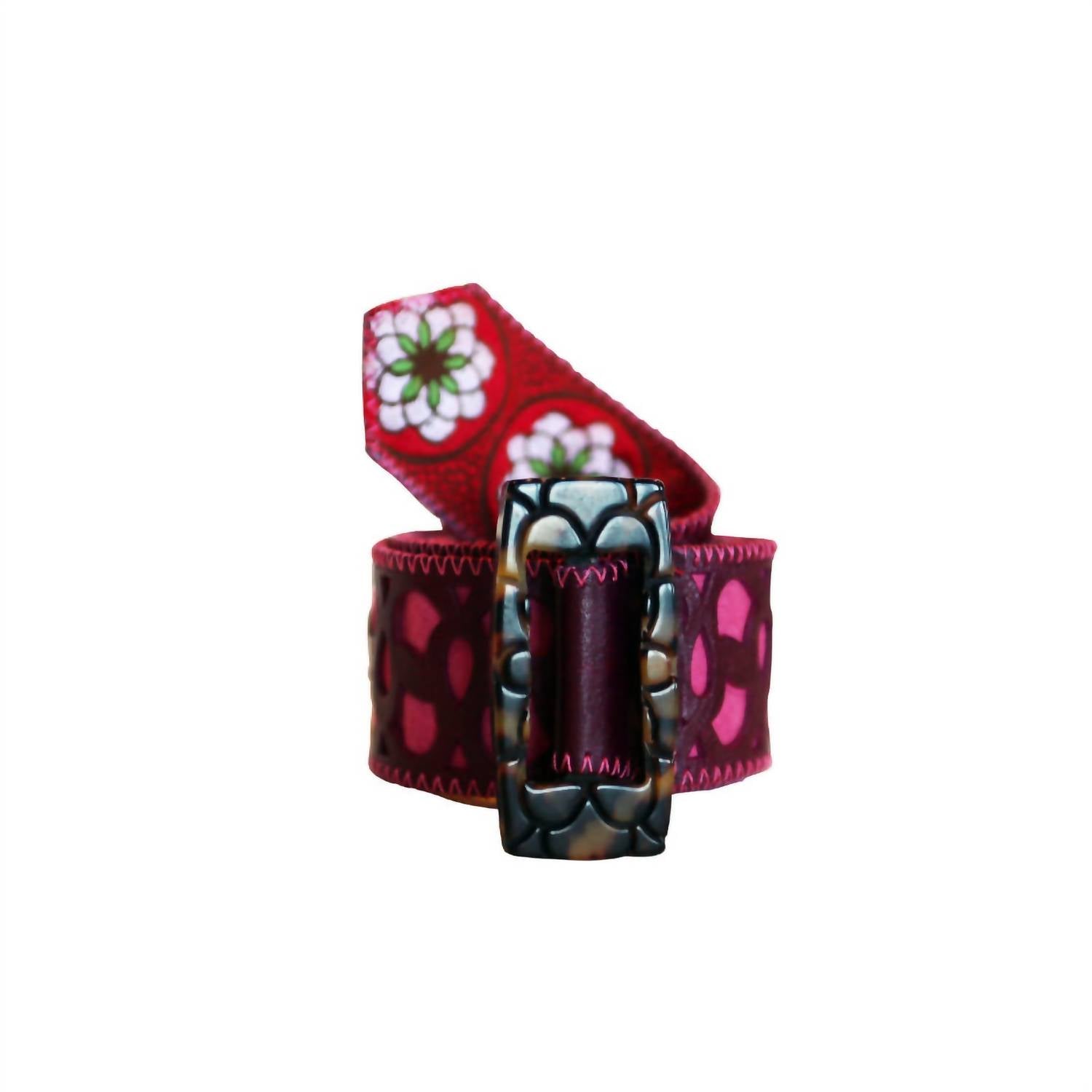 Hadley Pollet Women's Peek-a-boo Belt in merlot - women's accessory