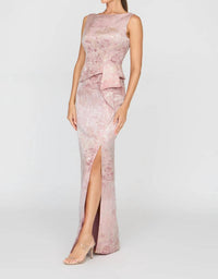 Kay Unger - Luciana Column Jacquard Gown