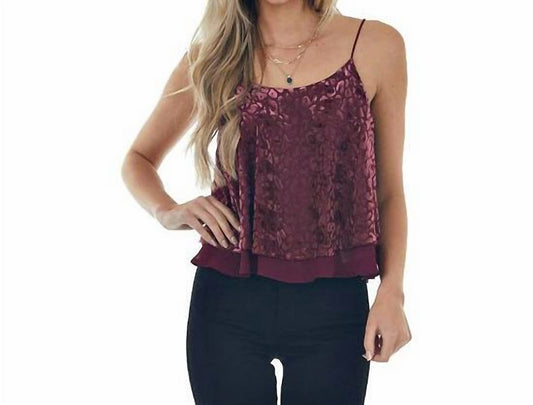 Burnout Leopard Print Sleeveless Top