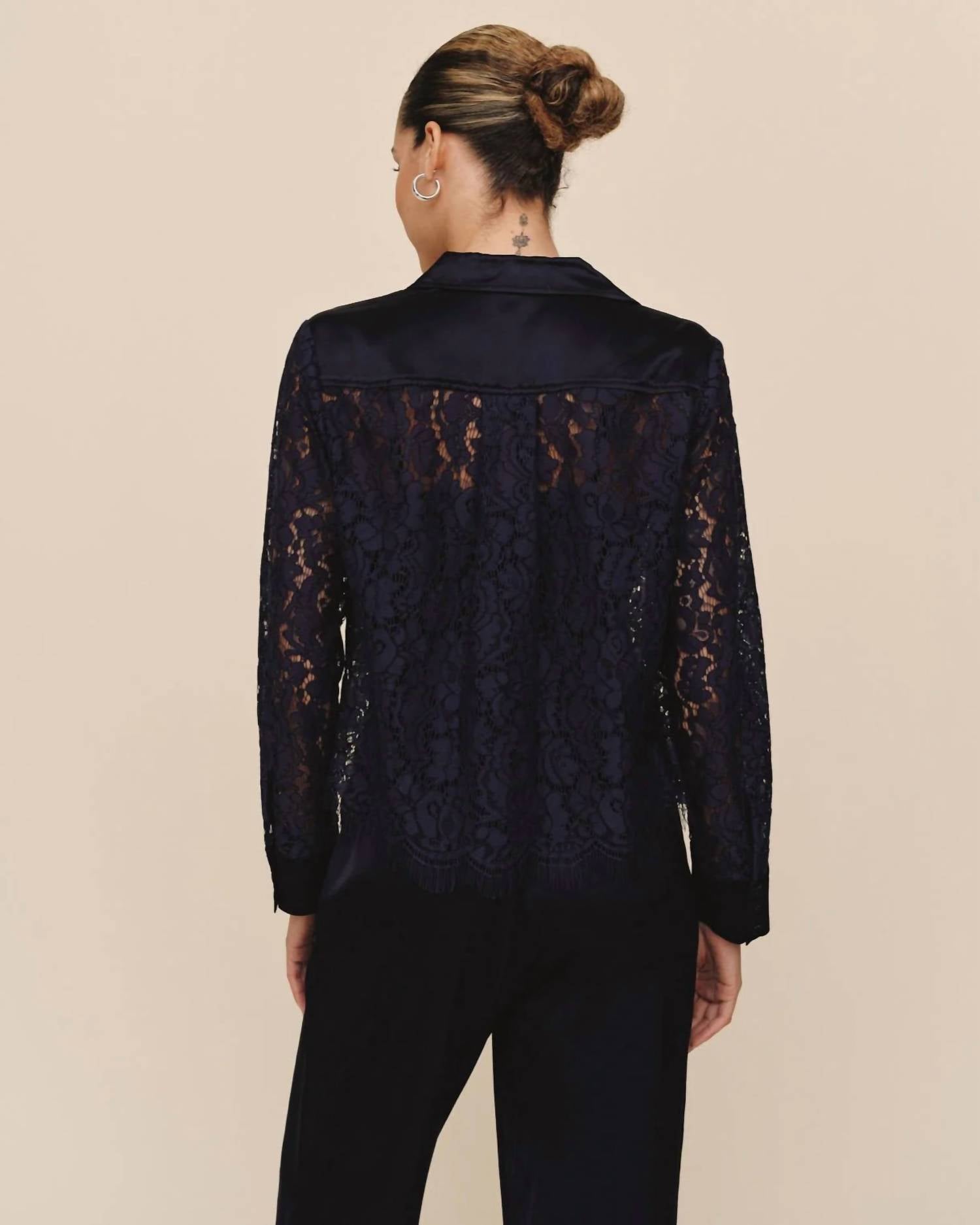 Bella Dahl - Lace Contrast Button Down Shirt