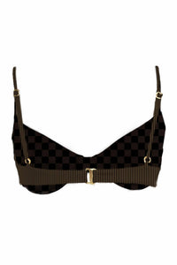 MAI Women's Costa Top in coyote - women's swimwear - detail view