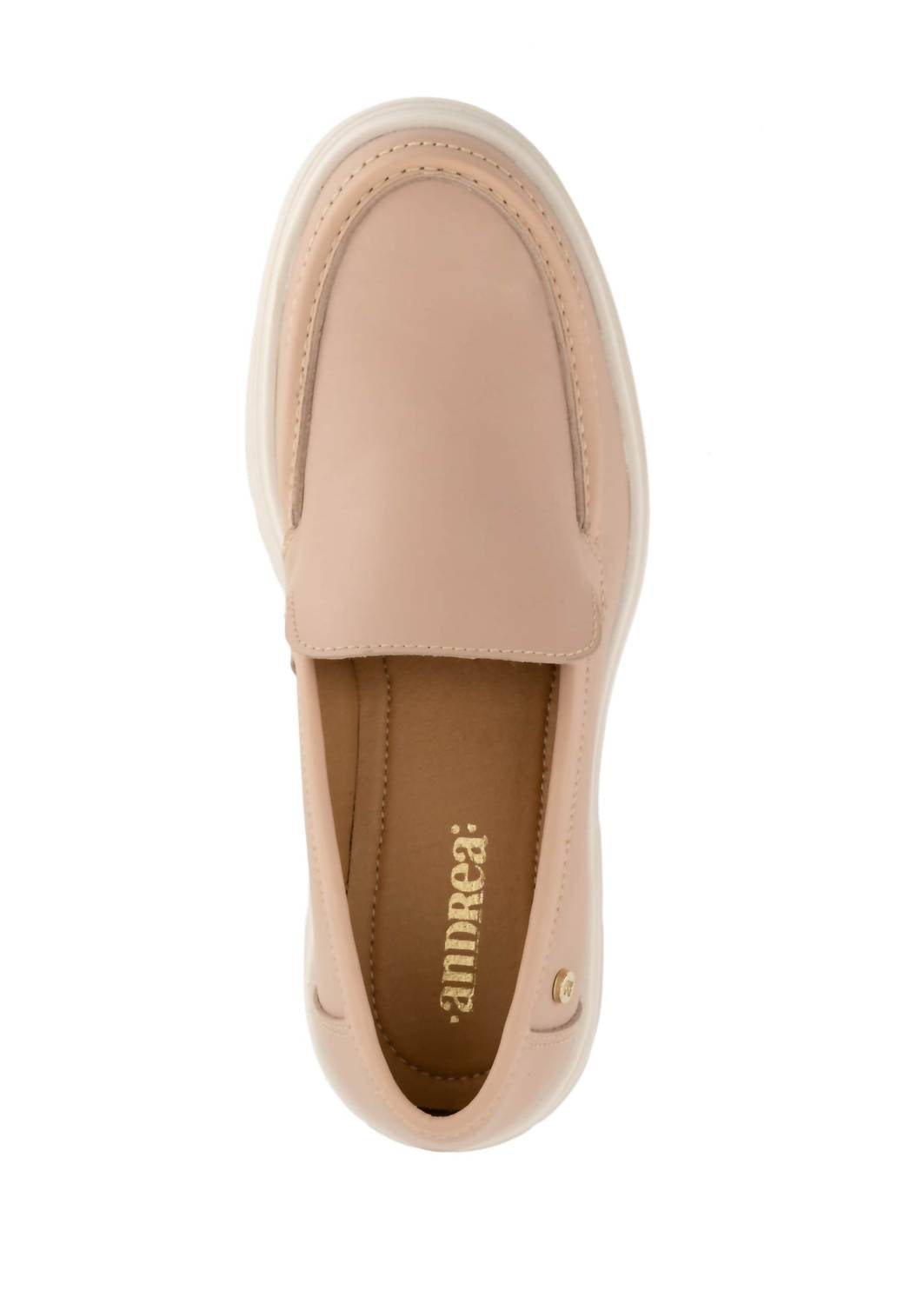 Andrea Women's Leather Platform Loafer in pink - women's flats - alternate view