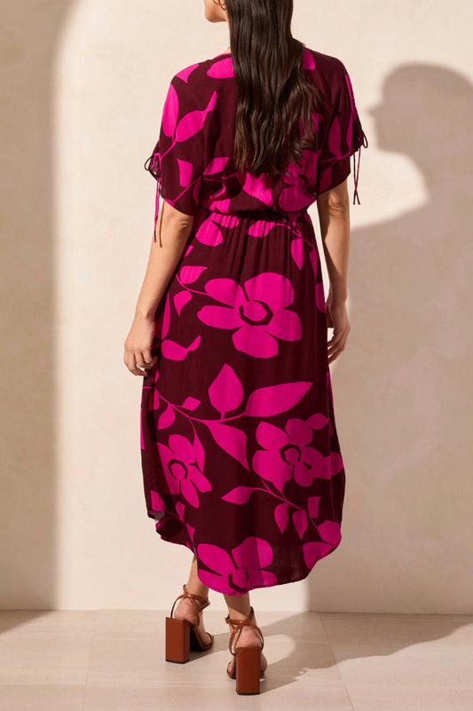 Tribal - Large Floral Print Midi Dress