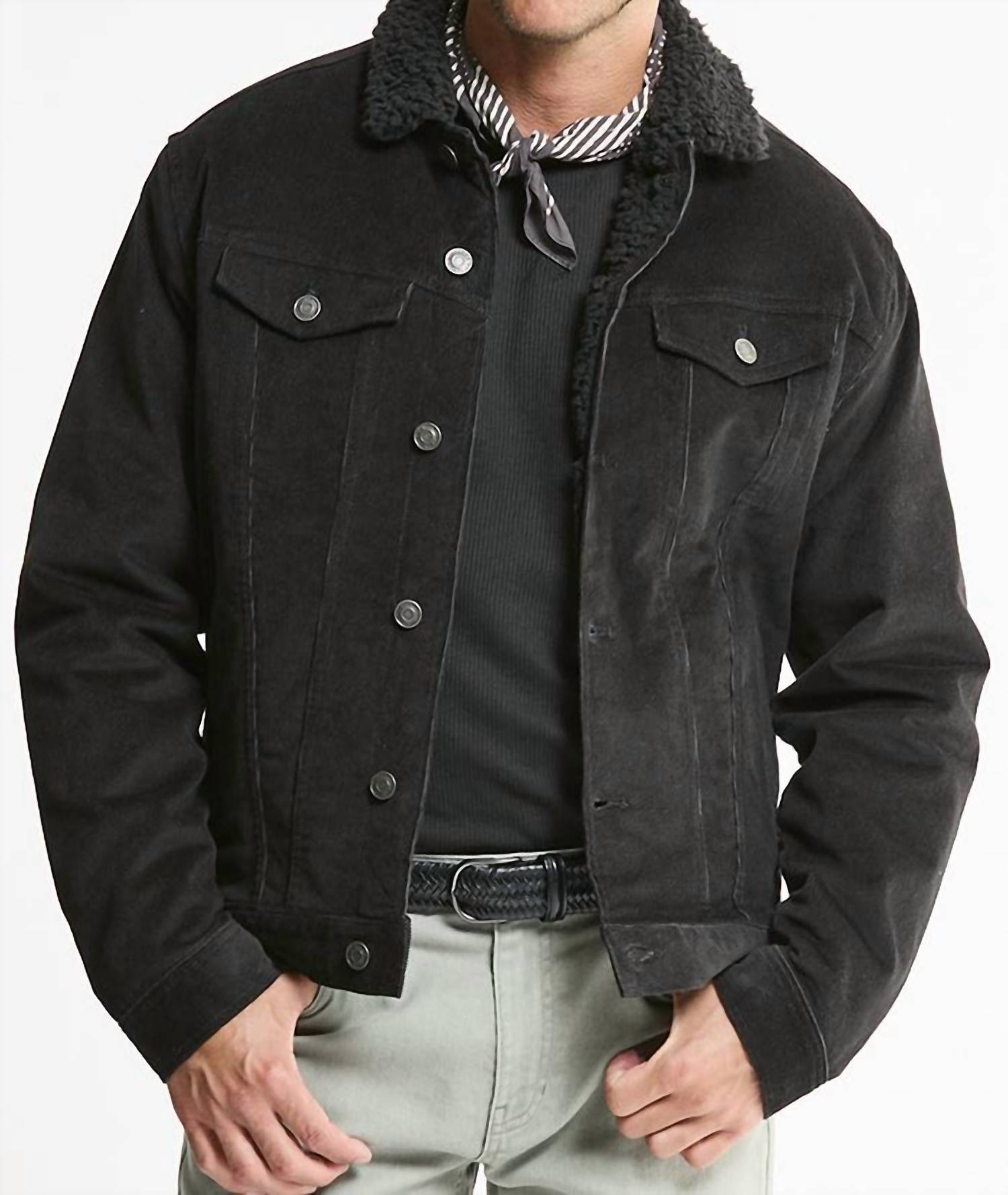 Jachs New York - Corduroy Sherpa Lined Trucker Jacket