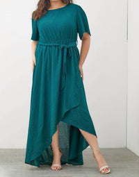 Polagram - Woven Texture Dress -PLUS
