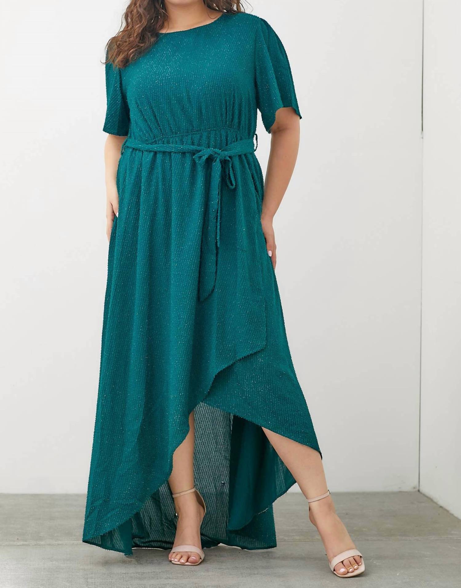 Polagram - Woven Texture Dress -PLUS