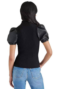 STEVE MADDEN Peggy Sweater in black - women's t-shirt - detail view