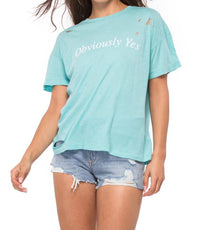 Wildfox - Obviously Yes Destroyed Sonic Tee