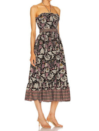 ALEXIS Aniessa Midi Dress in palm batik - women's dress