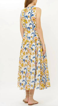 Oliphant - Sleeveless Piped Midi Dress