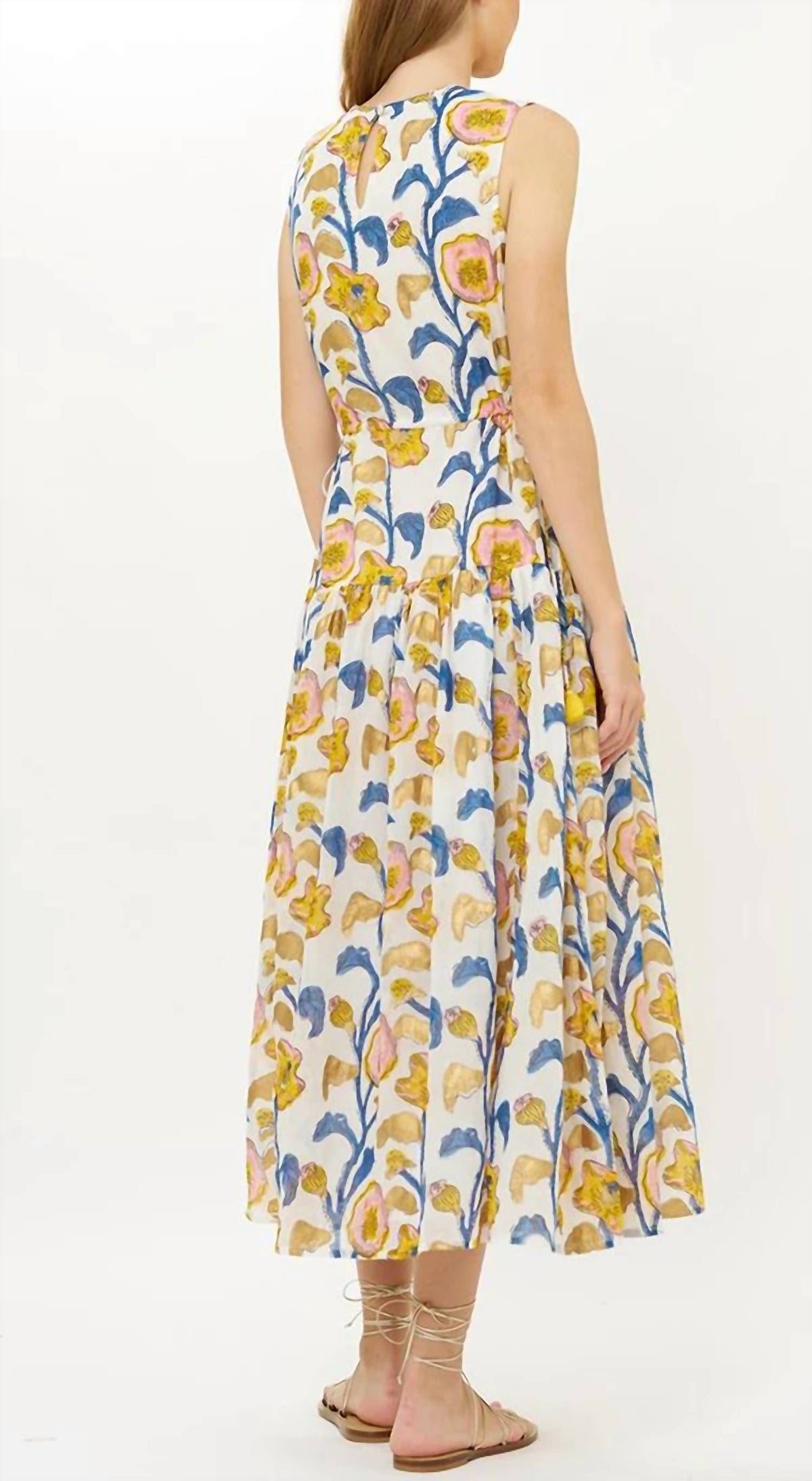 Oliphant - Sleeveless Piped Midi Dress
