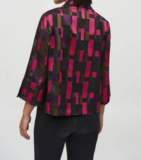 Joseph Ribkoff - Geometric Print Swing Jacket