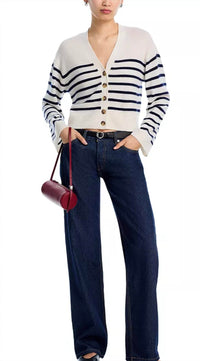 Aqua - Cashmere V Neck Cardigan Sweater