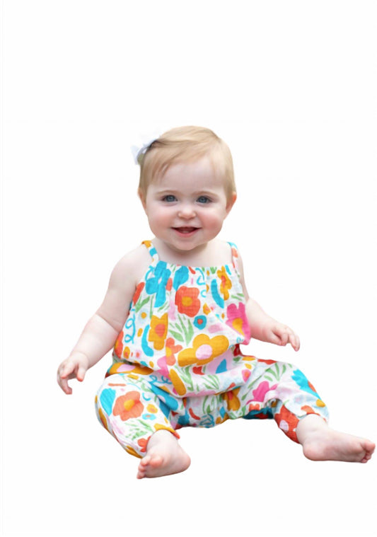 Mudpie - Girl's Printed Longall Jumpsuit