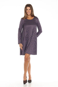 Joseph Ribkoff - Women's Geometric Knit Shift Dress