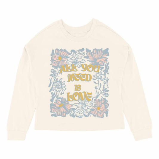 Tiny Whales - Girls All You Need Is Love Long Sleeve Tee