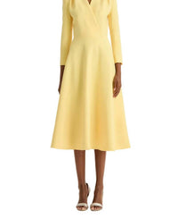 Oscar De La Renta - Three-quarter Sleeve Midi Day Dress