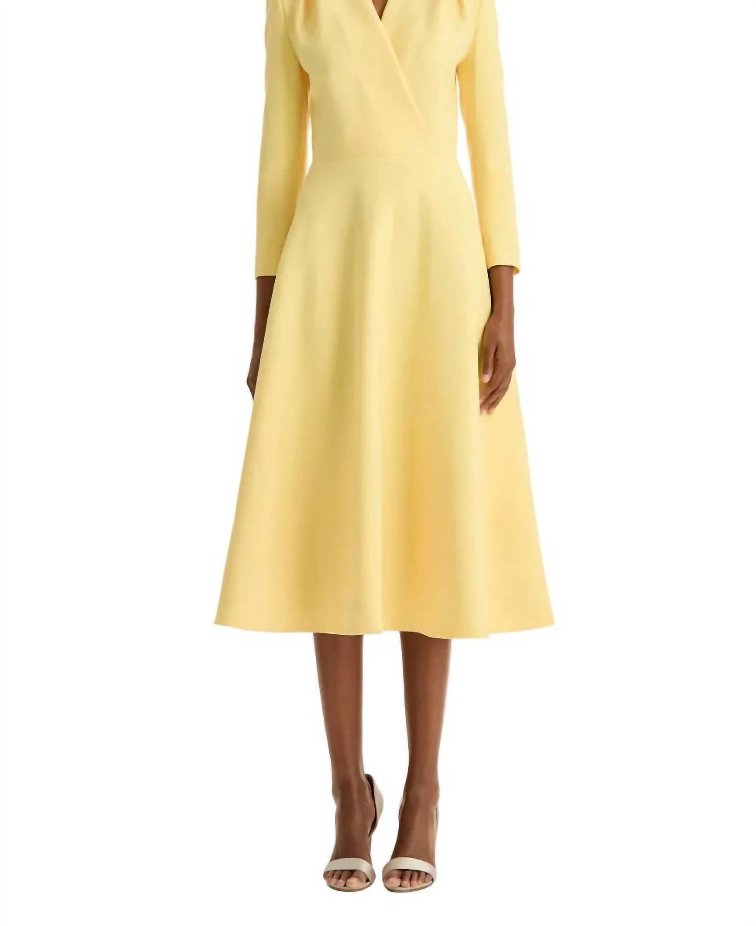 Oscar De La Renta - Three-quarter Sleeve Midi Day Dress
