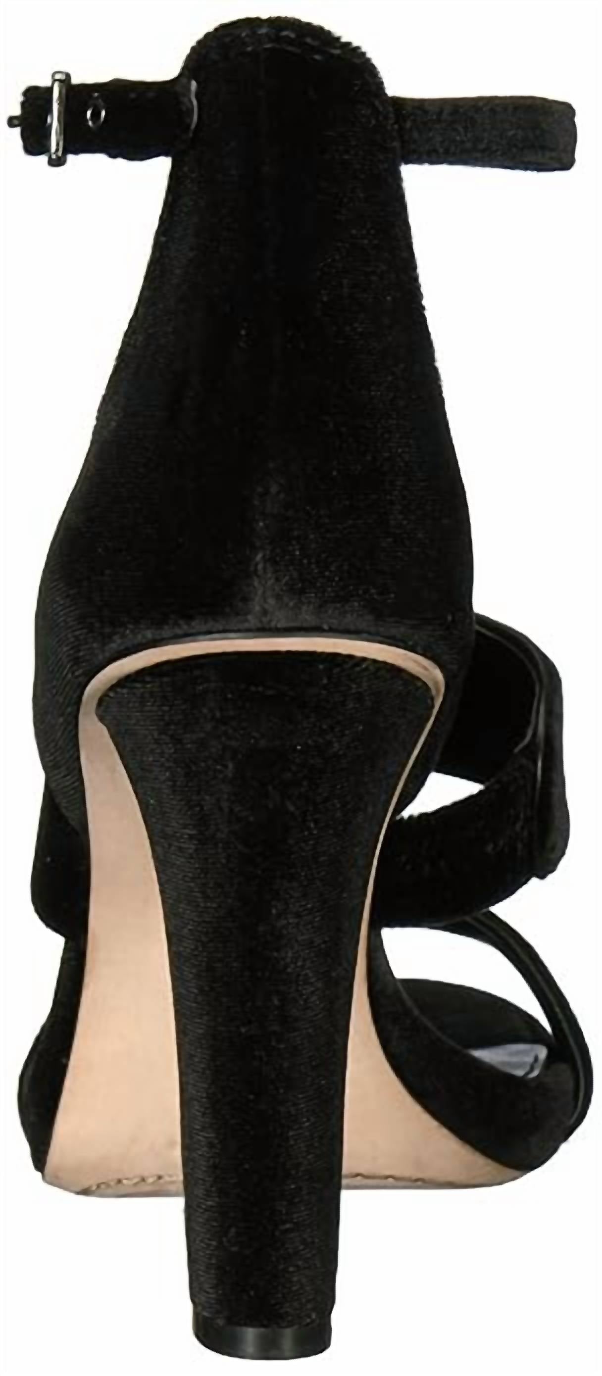 VINCE CAMUTO Women's Robeka Velvet Block Heel Sandals in black - women's sandal - alternate view